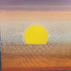 Andy Warhol  from 1972 Sunset Unique Edition Original Serigraph Silkscreen in colors.