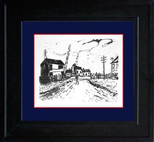 Vlaminck Le Passage a Niveau Limited Edition Original Lithograph Hand signed.