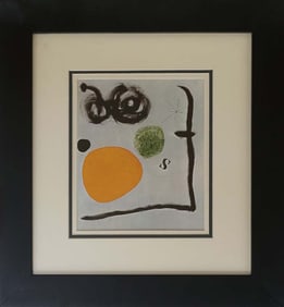 Joan Miro Color Plate Lithograph from 1968