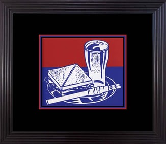 Roy Lichtenstein 1996 Sandwich and Soda Lithograph