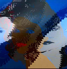 Andy Warhol Screenprint Jane Fonda 1982 Serigraph