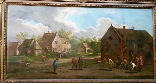 David Teniers II (1610-1690) Bowling game oil on canvas