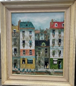 Robert Scott 1970s original Mid Century oil painting oil on canvas