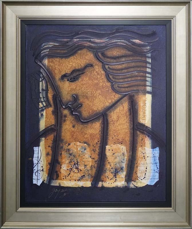 Gaylord Soli original on canvas Mozart Music Series: Gaylord Soli Original One of a kind. Hand signed by the artist. Approx. 30 x 34 inches image size Includes certificate of authenticity. Custom framed. This work was purchased directly from the artist.
