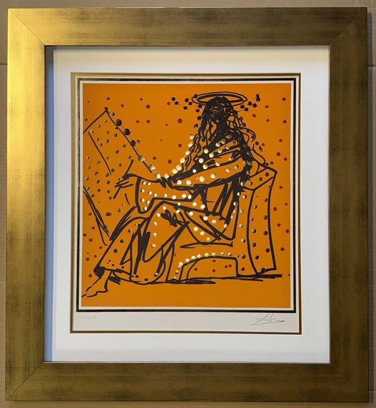 Salvador Dali The Twelve Apostles Limited Edition Lithograph Hand signed and numbered: Salvador Dali The Twelve Apostles Limited Edition Lithograph Hand signed by Salvador Dali and numbered Approx 30x24 inches custom framed and includes certificate of authenticity.