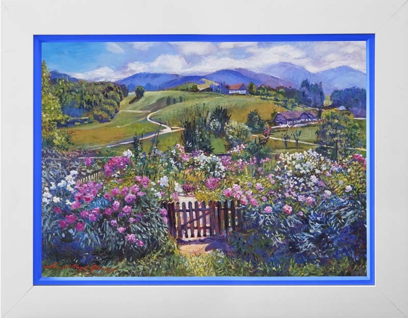 Original mixed media on canvas by David Lloyd Glover: Original mixed media on canvas by David Lloyd glover. Approx 20x16 inches image size. Custom framed and includes certificate. Hand signed by the artist. One-of-a-kind original. This work was