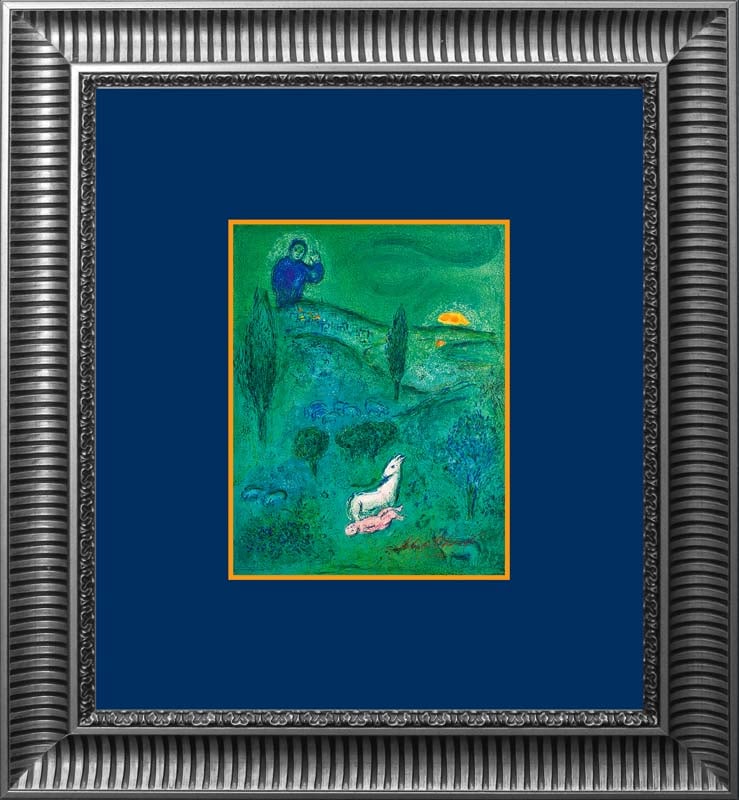 Marc Chagall Hand Signed Lithograph: Marc Chagall lithograph hand signed by the artist. Approx 20x24 inches. Professionally framed. Includes certificate of authenticity.