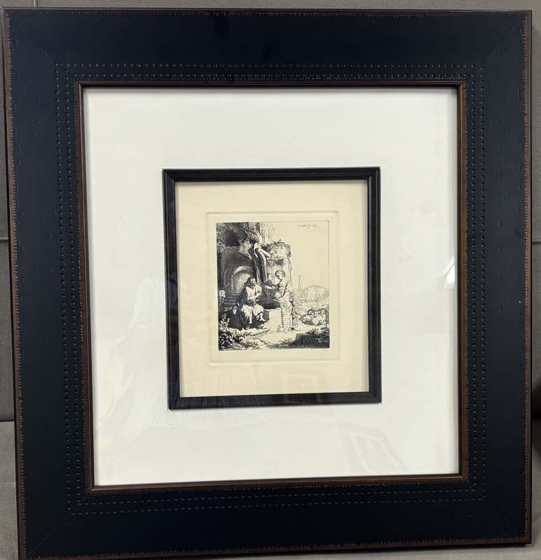 Rembrandt Etching. Rembrandt restored by Amand Durand.. Certificate of Authenticity included. (1 of 1)