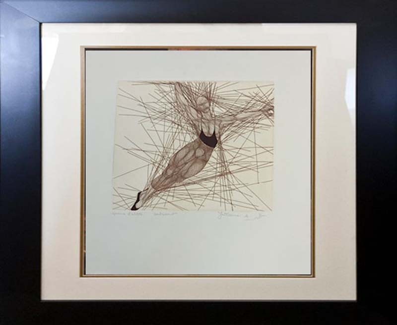 Guillaume Azoulay Limited Edition Etching Hand signed and numbered: Signed Original Guillaume Azoulay Etching Hand colored and Hand signed by the artist. Limited Edition Artist Proof. Approx 26x28 inches. Custom framed. Includes Certificate of Authenticity. This work