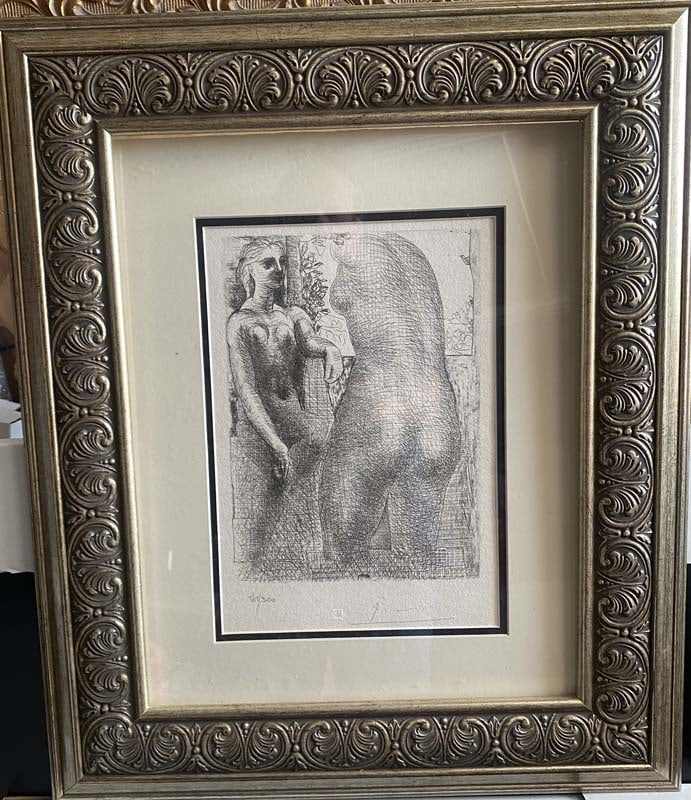 Pablo Picasso lithograph numbered limited edition of 300 with official Museum stamp: Pablo Picasso Lithograph from 1990-1992 Suite Vollard. Authorized by the Picasso Family. Each piece is numbered from an edition of 300, and includes the museum stamp on the back with the reference num