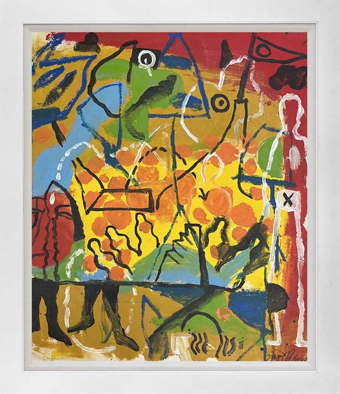 Gino Perez Original on canvas: Original on canvas by Gino Perez Hand signed by the artist. One of a kind original. Approx 30x34 inches image size. Custom framed. Includes certificate. This work was purchased directly from the