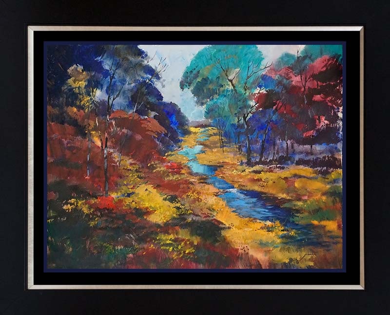 Original Watercolor by Michael Schofield on arches. landscape: Michael Schofield. Approx 26x40 In. Hand signed by the artist. One-of-a-kind original. On Arches. This work was purchased directly from the artist.