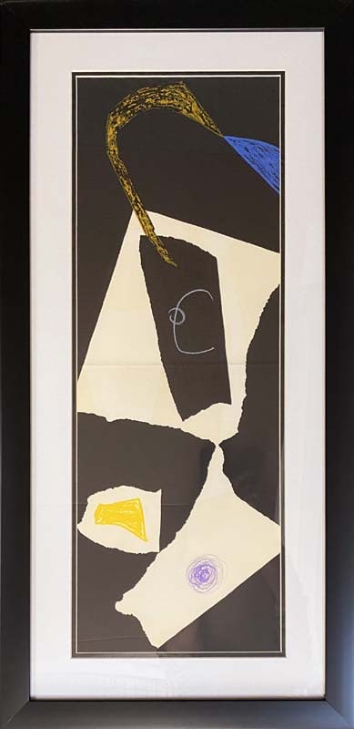 Joan Miro Original Lithograph: Joan Miro Lithograph from 1970. Custom framed. Includes Certificate of Authenticity.