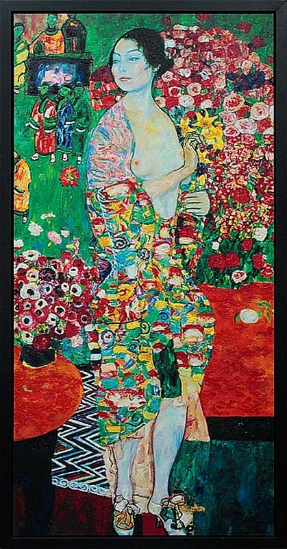 Klimt The Dancer Hand embellished oil on canvas after Gustav Klimt (1 of 1)
