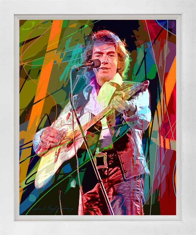 Neil Diamond Hot August Night David Llloyd Glover Mixed Media original (1 of 1)