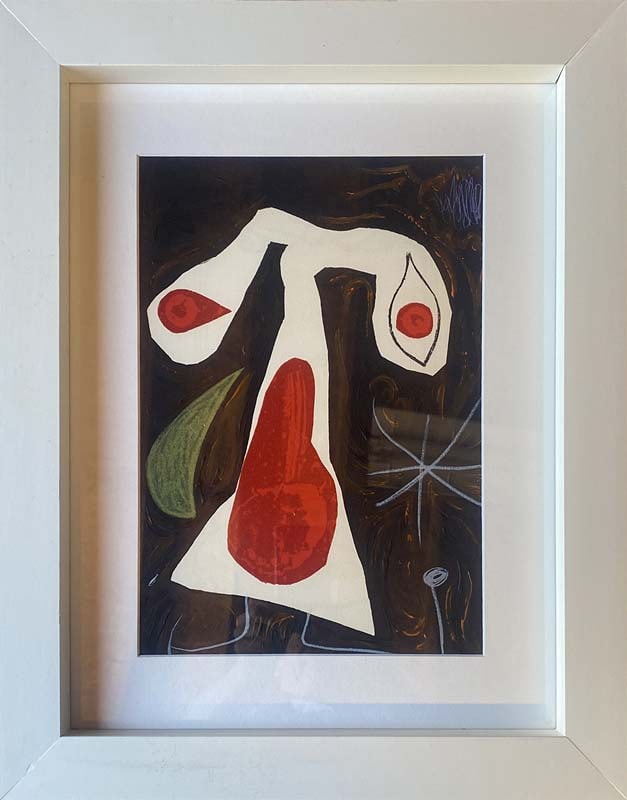 Joan Miro Lithograph: Joan Miro Lithograph from 1970 Approx 24x20 inches Custom framed and includes certificate