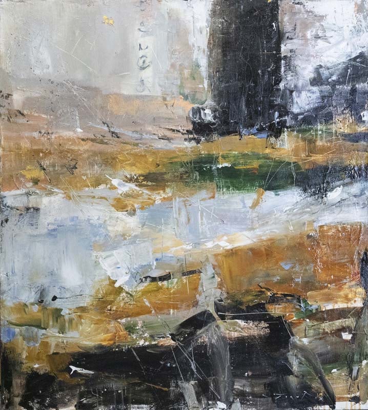 Jorn Fox Original Abstract on Canvas: Original on canvas Approx 36x48 inches. One of a kind original. Hand signed by the artist Jorn Fox. Custom Framed. Includes certificate of authenticity. Gallery wrapped canvas comes ready to hang. 