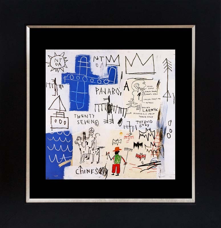 Jean Michel Basquiat Lithograph from 1991 after Basquiat: Jean Michel Basquiat Lithograph from 1991. Approx 22x20 inches. Custom framed Includes certificate of authenticity.
