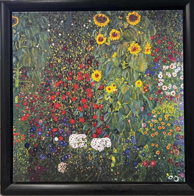 Gustav Klimt (Austrian 1862-1918) hand embellished on canvas Limited Edition.: Gustav Klimt (Austrian 1862-1918) hand embellished on canvas Limited Edition.Gustav Klimt hand embellished oil on canvas Limited Edition. Gustav Klimt on canvas after Klimt Signed in the plate