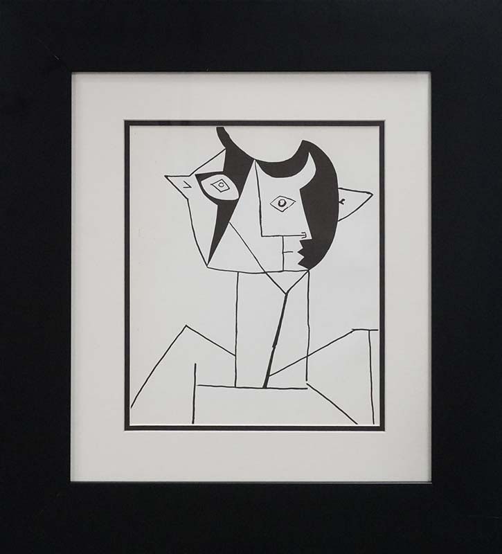 Pablo Picasso (Spanish 1881-1973) Lithograph over 60 years old.: Pablo Picasso (Spanish 1881-1973) Lithograph over 60 years old.Pablo Picasso Lithograph over 60 years old. Approx 24x20 inches. Custom framed. Includes Certificate of Authenticity.