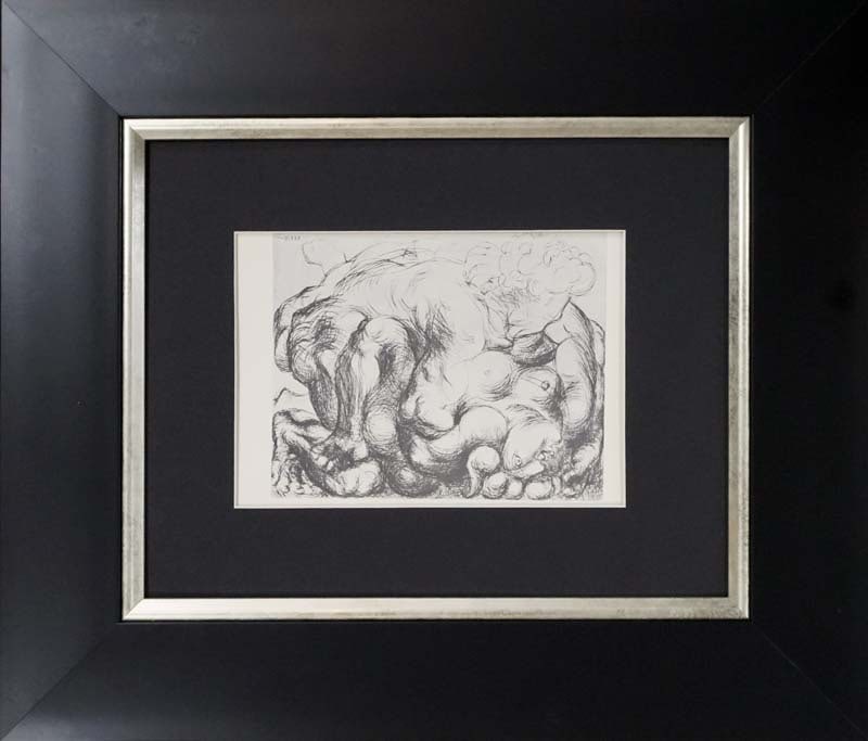 Pablo Picasso (Spanish 1881-1973) Original Lithograph 1956 Vollard Collection: Pablo Picasso (Spanish 1881-1973) Lithograph from Suite Vollard, 1956. A stunning impression of the original etching. Approx 20x24 inches Custom framed and includes certificate