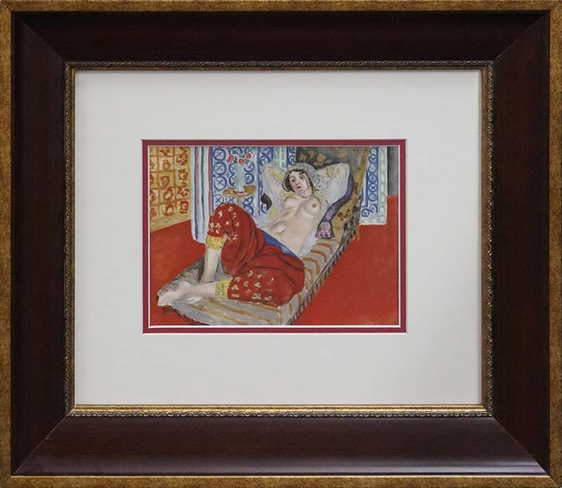 Henri Matisse (French 1869-1954) Lithograph from 1968: Henri Matisse (French 1869-1954) Color Plate Lithograph after Modigliani. Approx 24x20 inches. Custom framed. Includes Certificate of Authenticity. Art Artwork Artist.