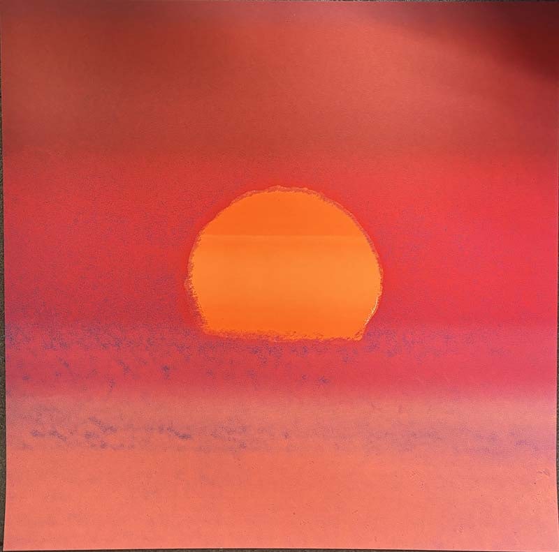 Andy Warhol (American, 1928-1987) Sunset Serigraph from 1972: Andy Warhol (American, 1928-1987) Sunset Serigraph from 1972Andy Warhol from 1972 Sunset Unique Edition Original Serigraph Silkscreen in colors. Trial Artist Proof Andy Warhol from 1972 Sunset. Unique