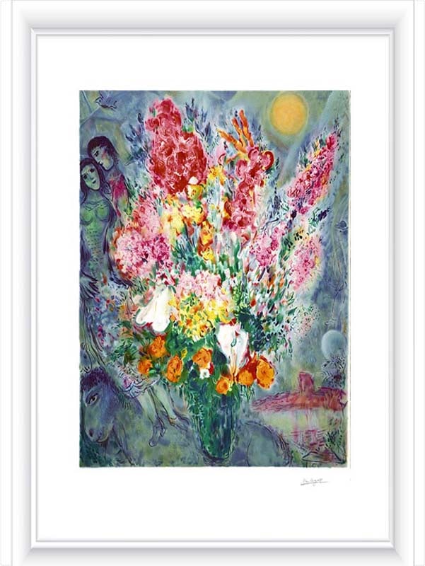 Marc Chagall (Russian-French 1887-1985) Marc Chagall Limited Edition Lithograph: Marc Chagall (Russian-French 1887-1985) Marc Chagall Limited Edition on Arches paper. Numbered edition and signed in the plate. Approx 30x22 inches custom framed. Includes certificate of authenticity.