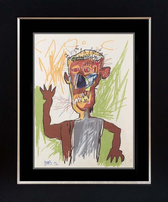 Jean-Michel Basquiat (American 1960-1988) Lithograph from 1984: Jean-Michel Basquiat (American 1960-1988) Color Plate Lithograph from 1984. Approx. 22x20 inches. Professionally framed. Includes certificate. Art Artwork Artist.