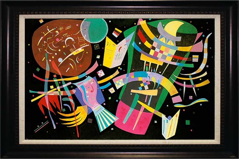 Wassily Kandinsky (Russian 1866-1944) Limited Edition-Composition X after Kandinsky: After Kandinsky (Russian 1866-1944) Limited Edition-Composition X. Limited Edition on Canvas. Custom framed. The signature is in the plate. Includes Certificate of Authenticity. Approx. 30 x 44 inches