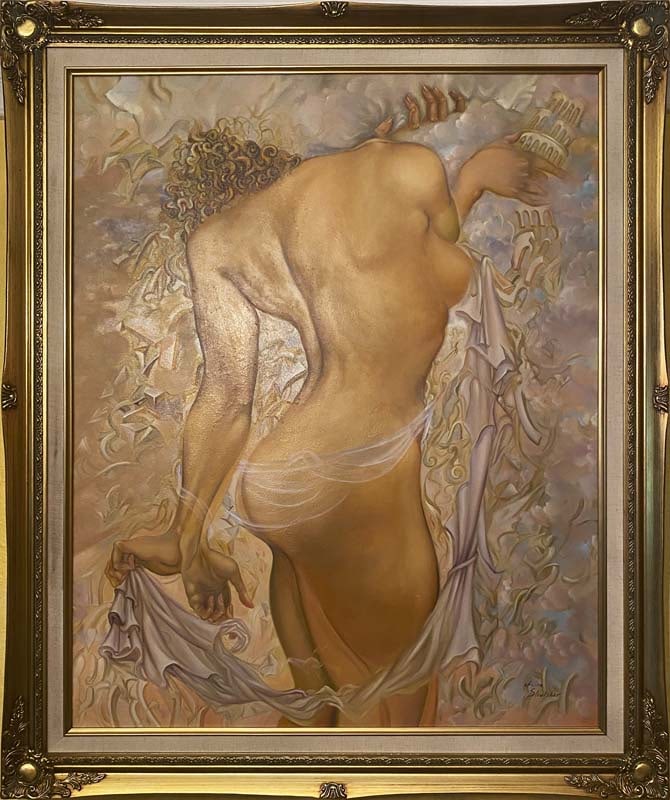 Arina Mixed Media Original Painting on canvas Morning (1 of 1)