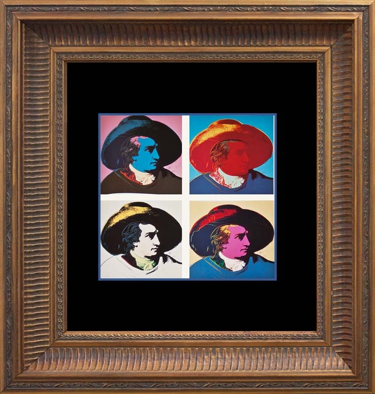 Andy Warhol (American 1928-1987) Lithograph after Warhol printed in Germany 25 years ago: Andy Warhol (American 1928-1987) Andy Warhol Lithograph after printed in Germany over 35 years ago. Custom framed. Approx size is 18x18 inches. Includes certificate of authenticity. Professionally fra