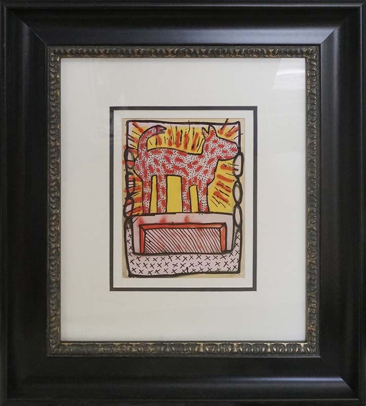 Keith Haring (American 1958-1990) Lithograph after Haring: Keith Haring (American 1958-1990) Lithograph. Approx 25x20 inches Custom framed. Includes Certificate of Authenticity. Art Artwork Artist.
