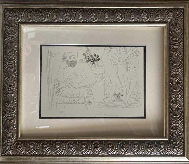 Pablo Picasso (Spanish 1881-1973) Lithograph from 1990 Suite Vollard. Authorized by the Picasso: Pablo Picasso (Spanish 1881-1973) Lithograph from 1990 Suite Vollard. Authorized by the Picasso Family.Pablo Picasso Lithograph from 1990-1992 Suite Vollard. Authorized by the Picasso Family. Each pie