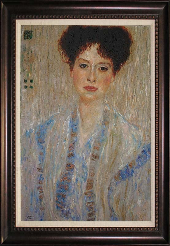 Gustav Klimt (Austrian 1862-1918) Gerta ink on canvas Hand Embellished Painting Limited Edition: Gustav Klimt (Austrian 1862-1918) After Gustav Klimt-Limited Edition Gerta. Limited edition Hand Embellished Painting oil on archival canvas. The signature is in the plate. Size is approx. 26 x 36 inc