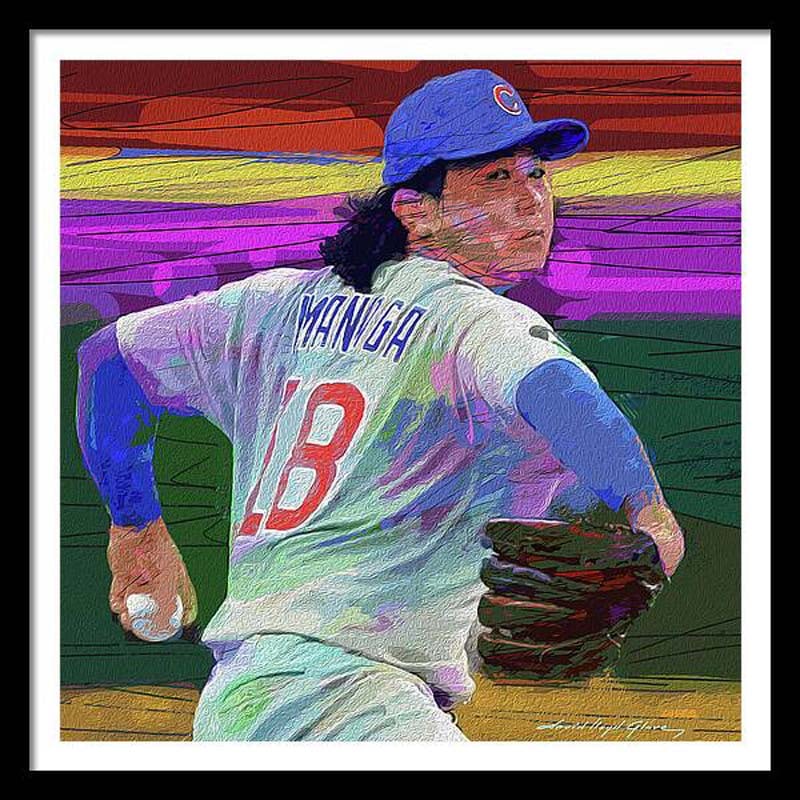 David Lloyd Glover (Canadian 1949) Shoto Imanaga Chicago Cubs Hand Embellished Painting Limited: Glover (Canadian, 1949) Shoto Imanaga Chicago Cubs Hand Embellished Painting Limited Edition on canvas by David Lloyd Glover (Canadian 1949)Shoto Imanaga Chicago Cubs Hand Embellished Painting Limited