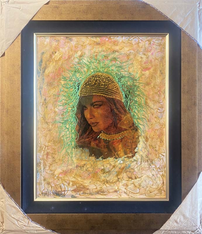 William Verdult (Dutch 1939-2016) original Oil painting on board: Original Oil painting on board bejeweled Hand signed by the artist Approx 26x20 inches image size custom framed One of a kind original Hand signed by the artist. King and Queens series by William Verd