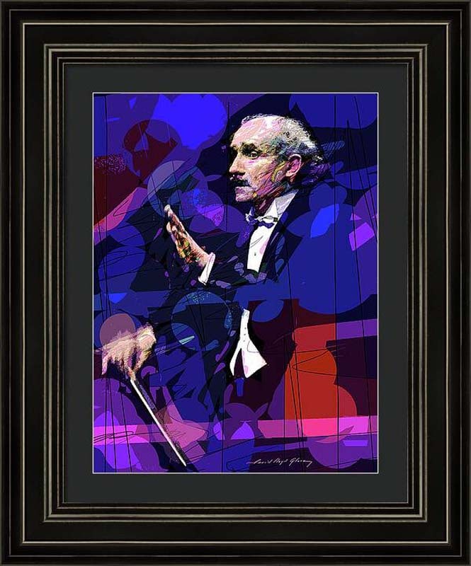 David Lloyd Glover (Canadian 1949) Arturo Toscanini Mauestro By David Lloyd Glover Original Mixed: Arturo Toscanini Mauestro By David Lloyd Glover Original Mixed Media Painting on canvas Hand signed by the artist One of a kind original. 24x18 inches image size Custom framed and includes certificate