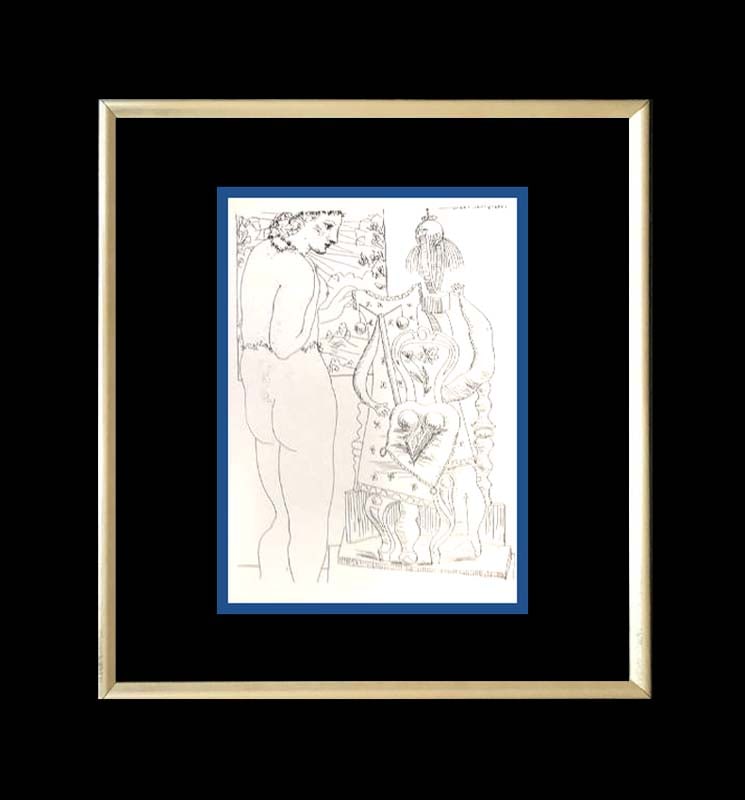 Pablo Picasso (Spanish 1881-1973) lithograph from over 50 years ago Vollard Collection: Pablo Picasso (Spanish 1881-1973) lithograph from the Vollard Collection 1956. Paris. Image size 10x 8 inches. Approx. 24 x 20 inches overall. Custom framed Includes certificate. Art Artwork Artist.
