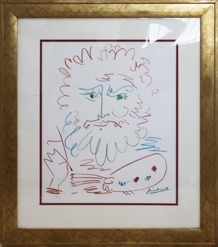 Pablo Picasso (Spanish 1881-1973) Lithograph: Pablo Picasso (Spanish 1881-1973) Lithograph. Approx 26x24 inches. Signed in the plate. Limited Edition. Includes documentation. Art Artwork Artist.