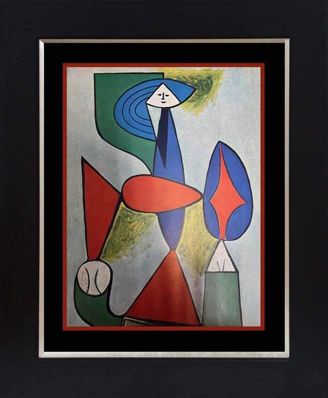 Pablo Picasso (Spanish 1881-1973) Color Plate Lithograph: Pablo Picasso (Spanish 1881-1973) Color Plate Lithograph Approx 22x20 inches. Includes Certificate of Authenticity. Custom framed. Art Artwork Artist.