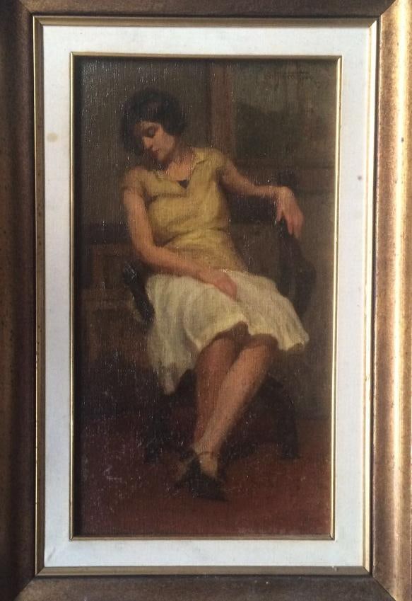 Arthur Timotheo Da Costa Original oil painting on canvas: Arthur Timotheo Da Costa (1882-1922) Original oil painting on canvas. Approx 29 x 52 cm. Hand signed. He was an Afro-Brazilian painter and designer. He and his brother Joso (who also became a well-kno