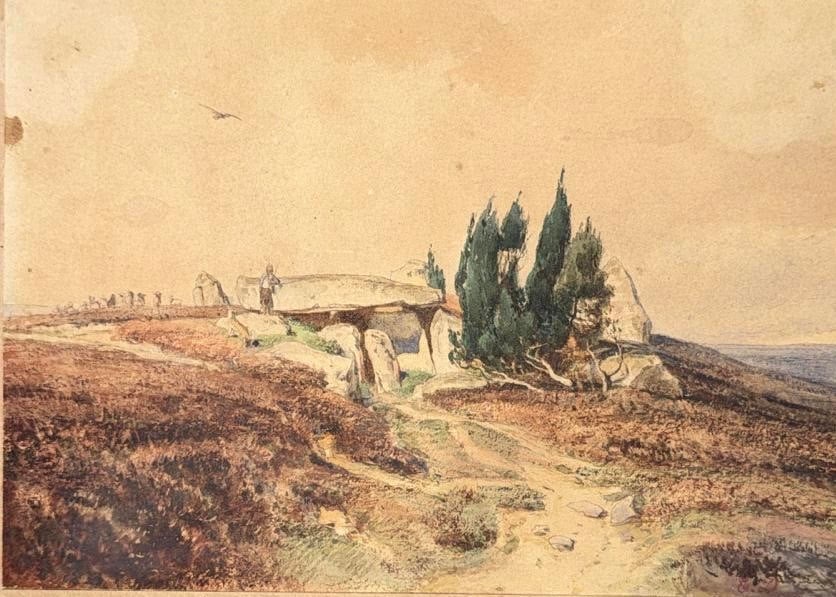 Eugene Delacroix (1798-1863) Country Landscape Technique: Watercolor on paper: Eugene Delacroix (1798-1863) Country LandscapeTechnique: Watercolor on paper Dimensions: 16 x 22 cm. Signed: Lower right with initials E.D Art Artwork Artist.