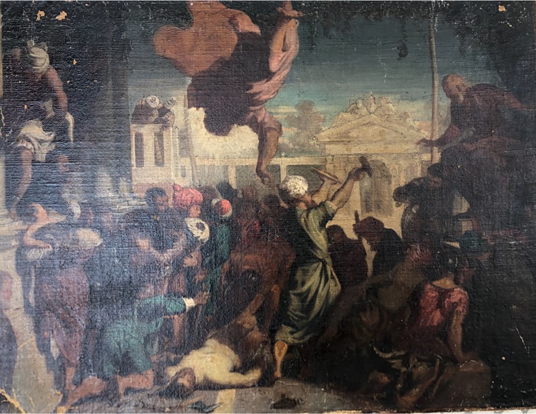 oil painting on canvas Anonymous 19th century: oil painting on canvas Anonymous 19th century 82x51 cm with frame 117x86 cm Art Artwork Artist.