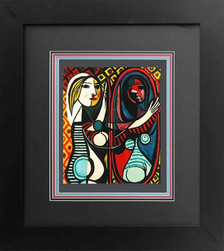 Pablo Picasso (Spanish 1881-1973) Girl in a Mirror Limited Edition on paper from Collection Domaine: Pablo Picasso (Spanish 1881-1973) Girl in a Mirror Limited Edition on paper from Collection Domaine PicassoPablo Picasso Girl in a Mirror Limited Edition Lithograph after Picasso on paper after Picass