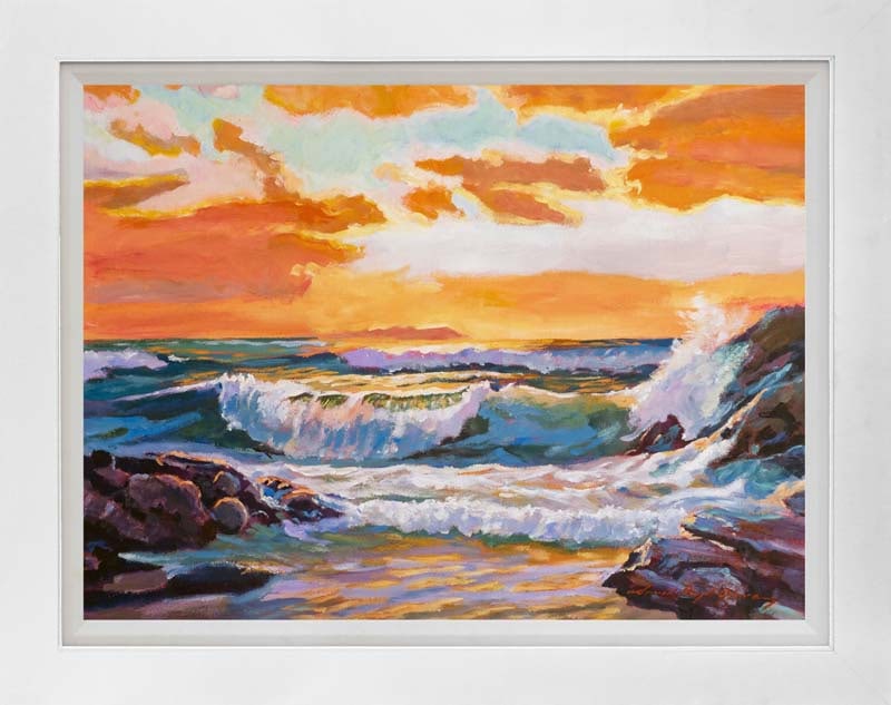 David Lloyd Glover (Canadian 1949) Laguna Shores Limited Edition Hand Embellished Painting on (1 of 1)