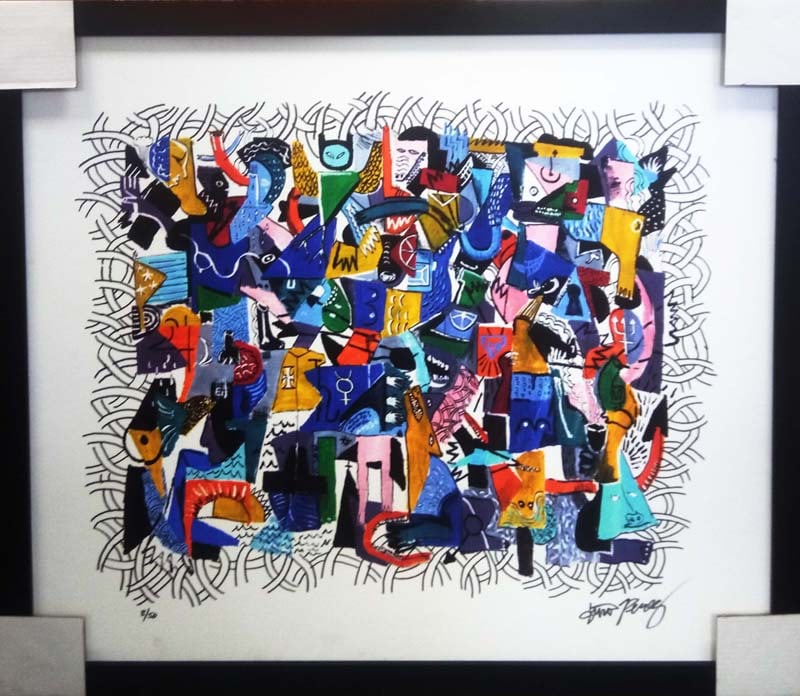 Gino Perez (Mexican-American 1977) Original Mixed Media Painting Painting unique one of a kind on: Gino Perez (Mexican-American 1977) Original Mixed Media Painting Painting unique one of a kind on canvasConquered Lands Gino Perez Original Mixed Media Painting on canvas unique one of a kind. 30 x 30