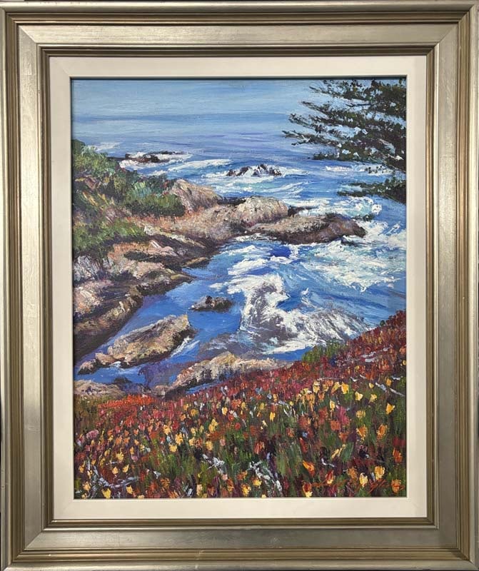 David Lloyd Glover (Canadian 1949) Original oil painting on canvas by David Lloyd Glover Landscape: Original Painting on canvas by David Lloyd Glover Hand signed by the artist. One of a kind original. Custom framed. Includes Certificate from the artist. Approx 26x22 inches. Includes a Certificate of
