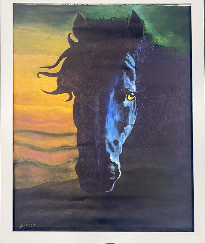 Gaylord Soli (American 1939) Original Mixed Media Painting on canvas: Gaylord Soli (American 1939) Original Mixed Media Painting on canvas. Approx 40x30 inches image size. Hand signed by the artist. Custom framed and includes certificate from the artist. Art Artwork Art