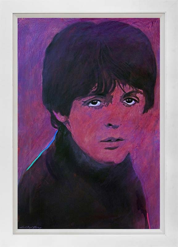 David Lloyd Glover (Canadian 1949) Hand Embellished Painting canvas Limited Edition of 8 on canvas: Paul McCartney Hand Embellished Painting on canvas by David Lloyd Glover Hand signed by the artist. On canvas image size. Approx image size 18x24 inches Custom framed and includes certificate. This wo